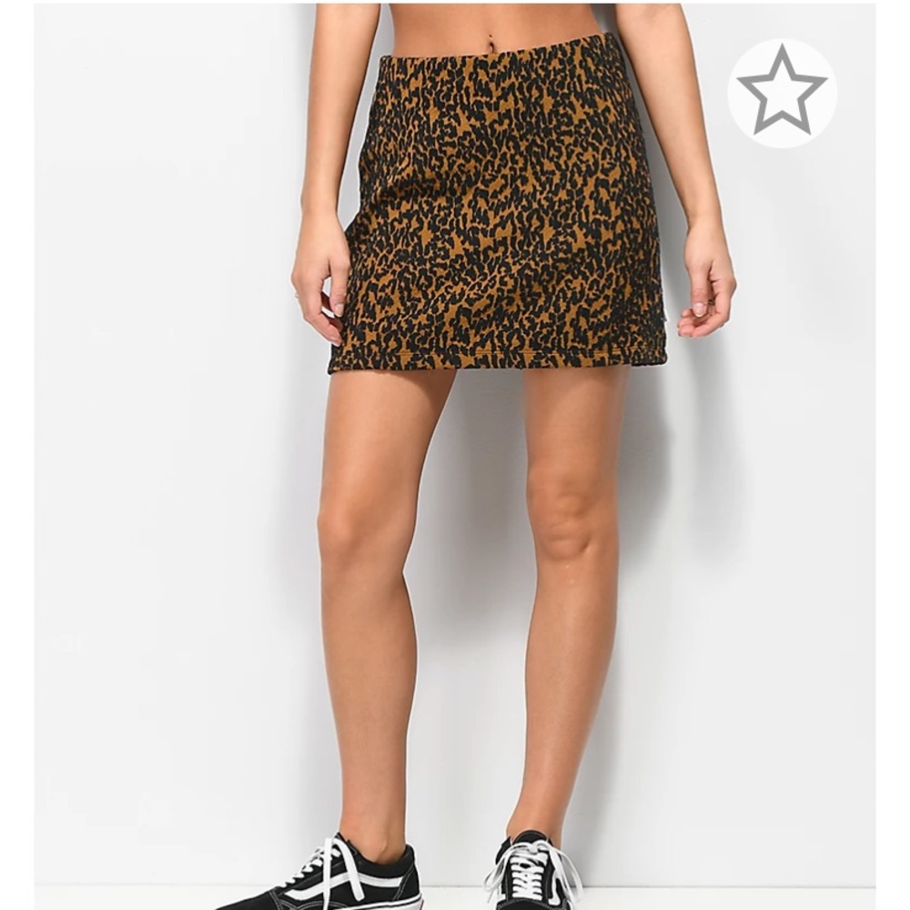 vans cheetah skirt